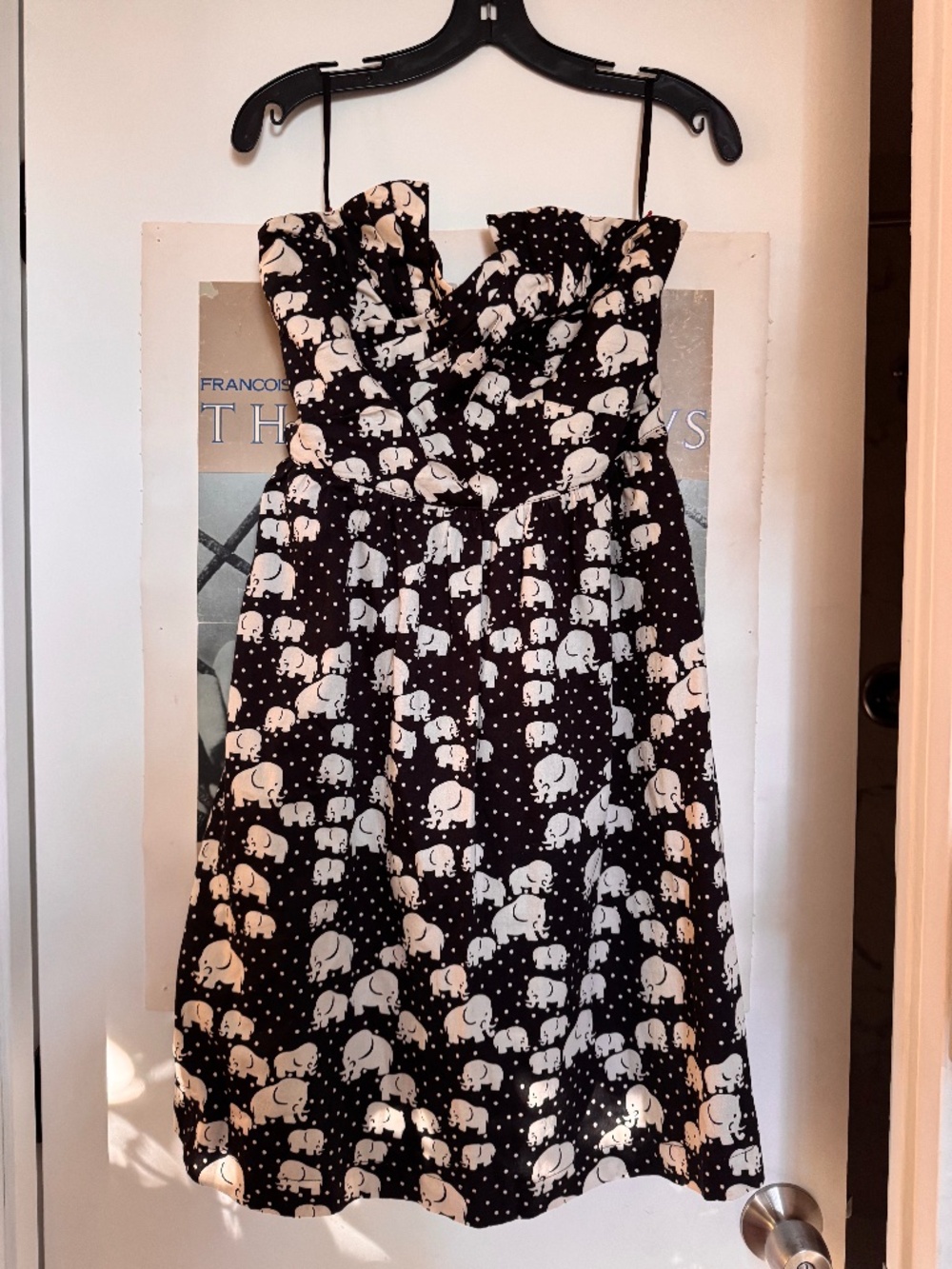 Anthropologie Porridge Cirque Elephant Strapless Dress Size 8